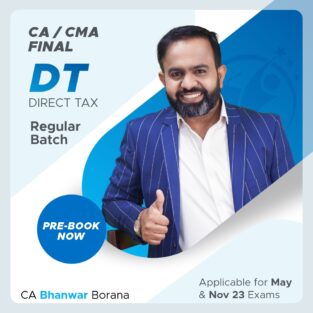 Video Lecture CA / CMA Final Direct Tax  By CA Bhanwar Borana