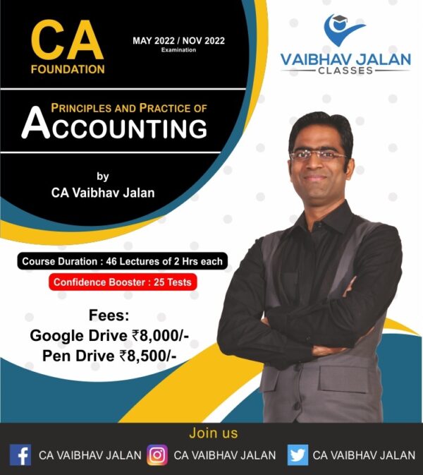 CA Foundation Principles and Practice of Accounting By CA Vaibhav jalan