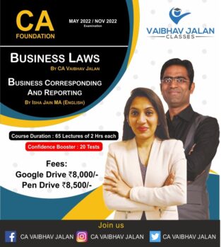 CA Foundation Business Laws and BCR By Isha Jain & Vaibhav jalan