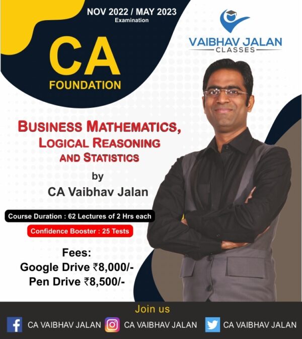 CA Foundation Business Mathematics LRS By CA Vaibhav jalan