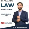 120 Hours (65 lectures) (45 days duration) | (100% Full coverage of ICAI study materials, Maximum Coverage of Question Bank and ICAI MCQs In Class) | (Summary of Penalties, Limits, Exemptions to Sec 8, Govt co, etc included) | (Includes ABC Analysis and Time required for each Chapter on the Last Day) | (Revision videos & Revision audios for last day revision)
