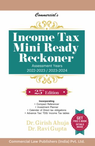 Commercial Income Tax Mini Ready Reckoner By Dr Girish Ahuja