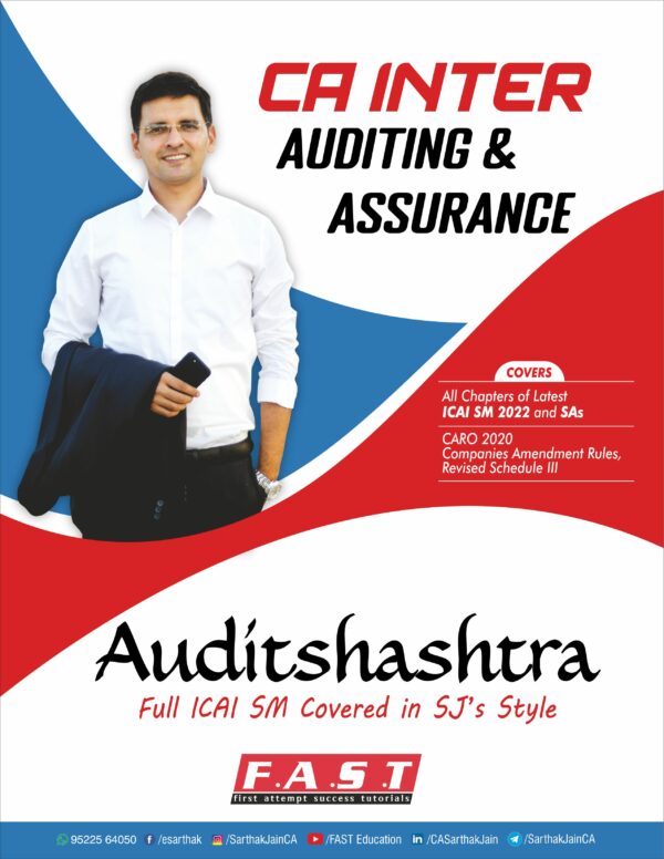 CA Inter Audit Shastra (Study Materials) Book New By CA Sarthak Jain