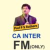 Video Lecture CA Inter Financial Management New By PS Rathore