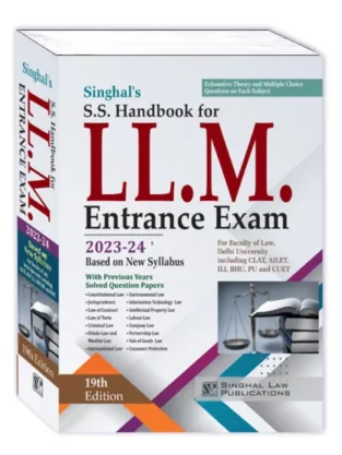Singhal Law Publication S S Handbook for LLM Entrance Exam Based