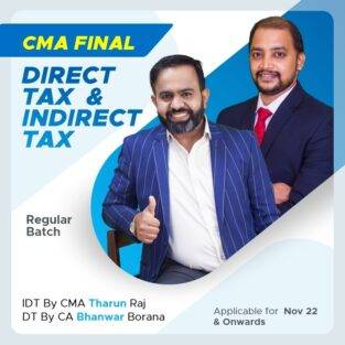 Video Lectures CMA Final DT & IDT By Bhanwar Borana & CMA Tharun Raj