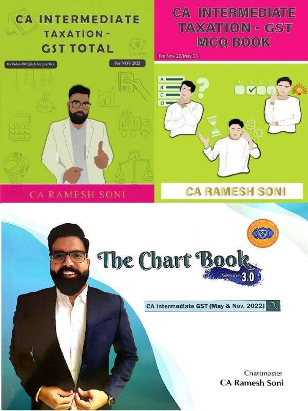 CA Inter Combo Chartbook + GST Total with Q&A By CA Ramesh Soni