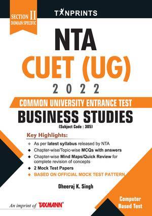 Tan Print s Business Studies for NTA CUET (UG) 2022 By Dheeraj K Singh