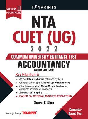 Taxmann Tan Print’s Accountancy for NTA CUET (UG) By Dheeraj K Sing