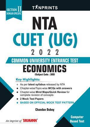 Taxmann Tan Print s Economics for NTA CUET (UG) By Chandan Dubey