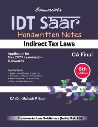 CA Final IDT सार Handwritten Notes By CA Mahesh Gour May 23