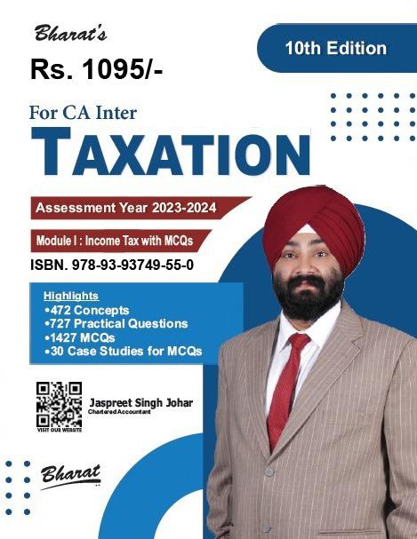 Bharat CA Inter Taxation Income Tax Jaspreet Singh Johar CA Inter