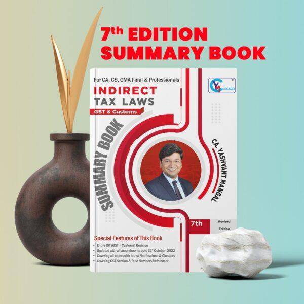 CA Final Indirect Tax Laws Summary Book Yashvant Mangal May 23