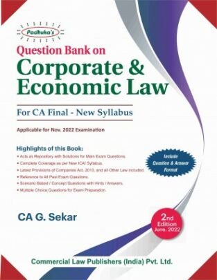 CA Final Question Bank on Corporate and Economic Law By G. Sekar