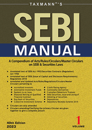 SEBI Manual (Set of Three Volumes) Edition January 2023