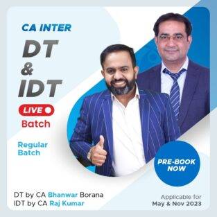 Video Lecture CA Inter Direct Indirect Taxation Bhanwar Borana Rajkumar