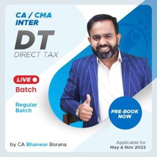 CA Inter Direct Tax Full Course Video Lectures By CA Bhanwar Borana