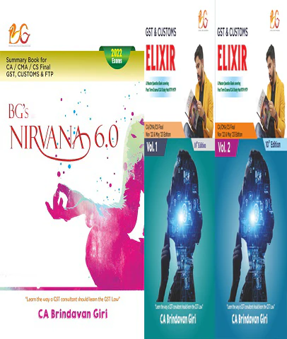 CA Final Combo GST & Customs Nirvana and Elixir By Brindavan Giri