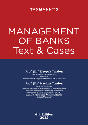 Taxmann Management of Banks Text & Cases By Deepak Tandon