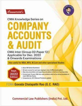 Commercial CMA Knowledge Series On Company Accounts And Audit For CMA Inter By G.C. Rao Applicable for December 2022 & Onwards Exam