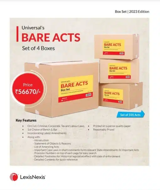Lexis Nexis’s Bare Acts (Containing 335 Acts) by Universal Edition 2023