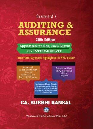 Bestword CA Inter Auditing and Assurance for New Syllabus By Surbhi Bansal Applicable for May 2023 Exam