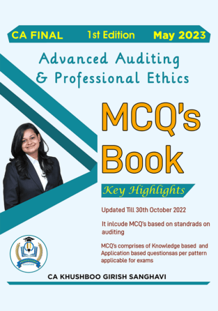 CA Final Audit MCQs Book By CA Khushboo Sanghavi May 2023 Exam