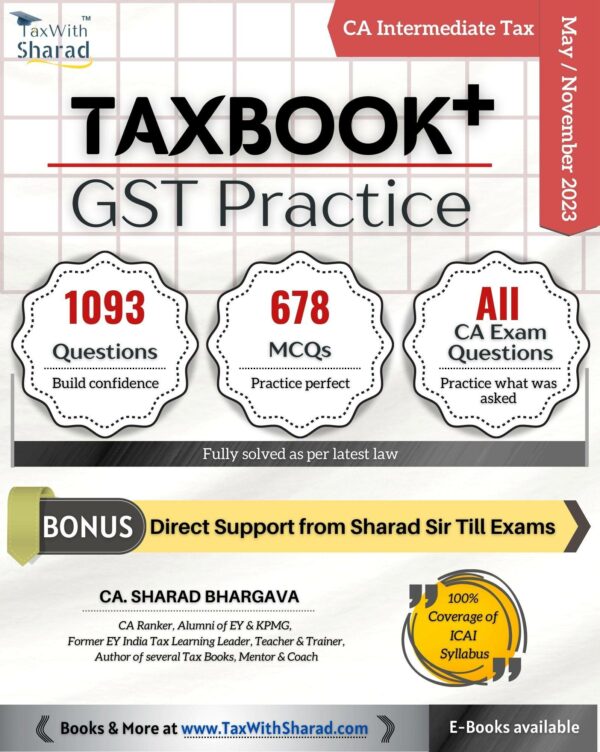 TaxBook GST Practice Questions MCQ By CA Sharad Bhargava