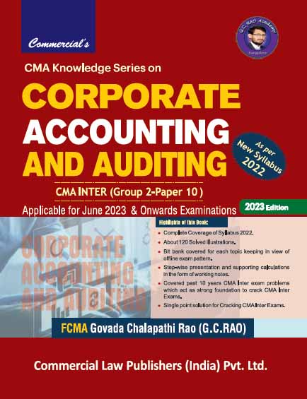 Corporate Accounting And Auditing for CMA Inter By G.C. Rao