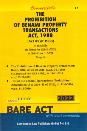 Benami Transactions (Prohibition) Act 1988 Bare Act Edition 2023
