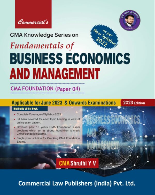 CMA Foundation Business Economics Management By G.C. Rao