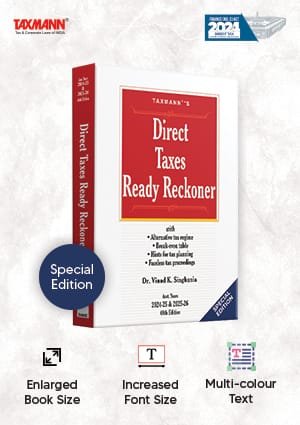 Taxmann Direct Taxes Ready Reckoner (Special Edition) By Vinod K Singhania August 2024