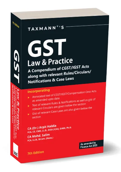 Taxmann GST Law & Practice By Arpit Haldia Mohd. Salim