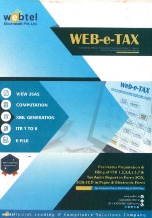 Webtel WEB-e-TAX Software for FY 2025-26