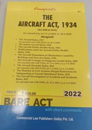 Commercial Aircraft Act, 1934 Bare Act Edition 2022
