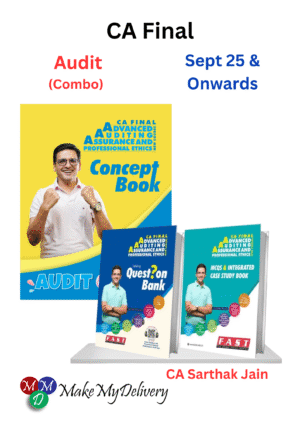 CA Final Audit Books Full Set (Concept Book + Question Bank + MCQ Booklet) By CA Sarthak Jain Sep 25 & onward Exam
