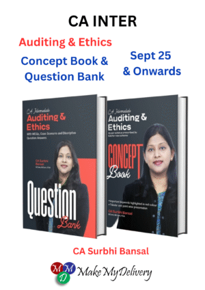 CA Inter Auditing & Ethic (Concept Book + Question Bank) By Surbhi Bansal Applicable for Sept 2025 Exam