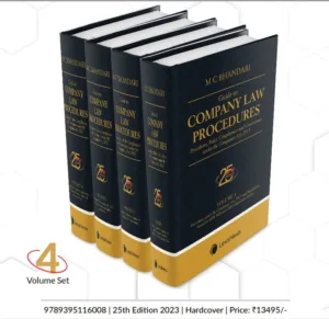 LexisNexis Guide to Company Law Procedures- Procedures, Rules, Compliances and Governance under the Companies Act, 2013 By M C Bhandari Edition 2023