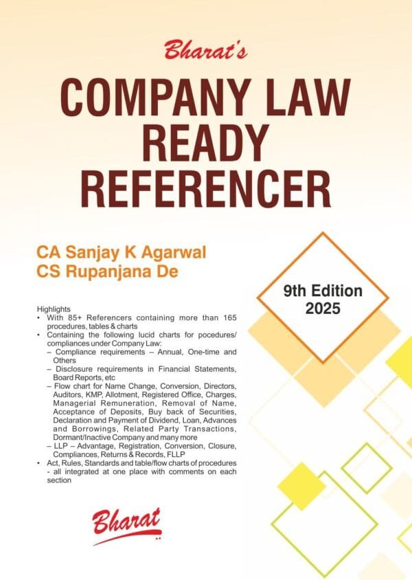 Bharat Company Law Ready Referencer By CS Rupanjana De