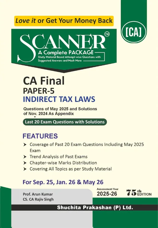 Shuchita Solved Scanner Indirect Tax Laws Arun Kumar Sep 25