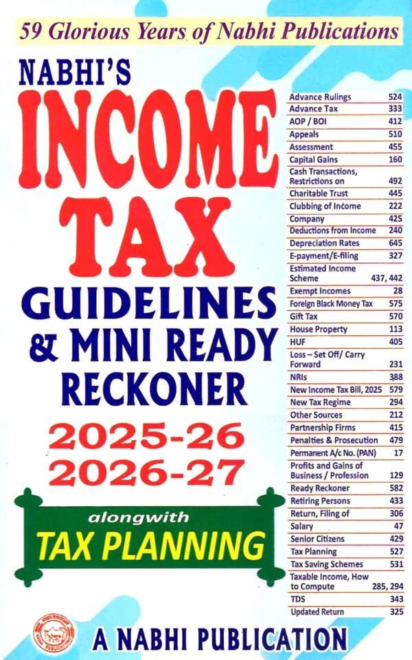 Nabhi s Income Tax Guidelines & Mini Ready Reckoner