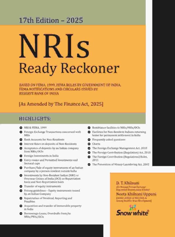 Snow White NRIs Ready Reckoner By D T Khilnani