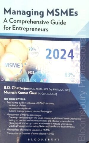 Bloomsbury Managing MSMEs A Comprehensive Guide for Entrepreneurs By B D Chatterjee Edition 2024