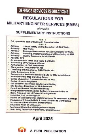 Military Engineer Services Regulations (Defence Services Regulations)