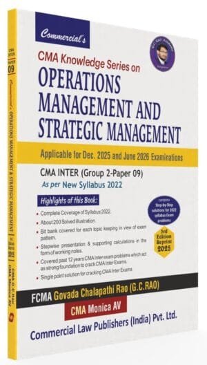 Commercial CMA Inter OMSM By G.C. Rao & Monica AV for Dec 25 & June 26 Exams