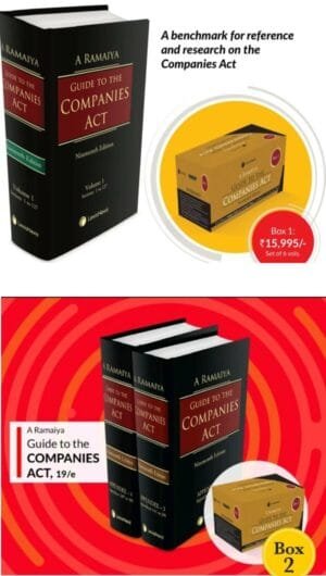 LexisNexis A Ramaiya Guide to the Companies Act Box 1 and 2 By A Ramaiya