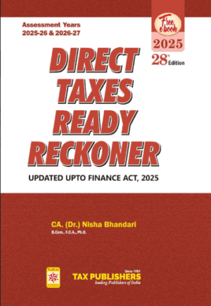 Tax Publisher Direct Taxes Ready Reckoner By CA Manoj Gupta 28th Edition 2025