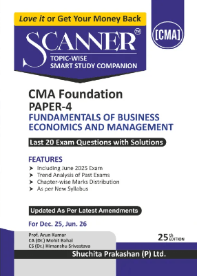 Shuchita Solved Scanner CMA Foundation Paper - 4 Fundamentals of Business Economics and Management Dec 25 & June 26 Exam