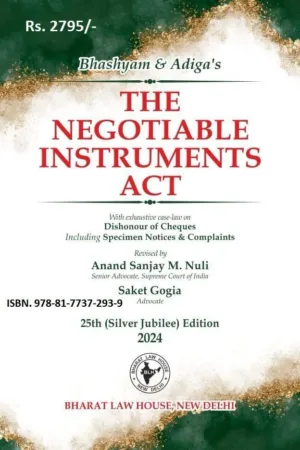 Bharat Negotiable Instruments Act By Bhashyam & Adiga Edition 2024