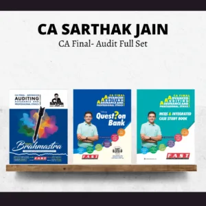 CA Final Audit Books Full Set (Brahmashtra + Question Bank + MCQ Booklet) By CA Sarthak Jain Applicable for May 2025 & Onward Exam